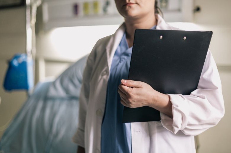 Doctor holding a clipboard